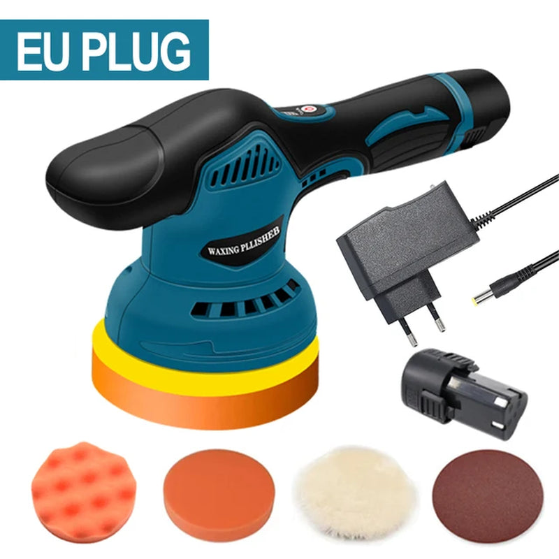 12V Wireless Car Polisher 2800-5500Rpm Cordless Car Polishing Machine Electric Polishing Wax Tool Noiseless 8 Variable Speeds