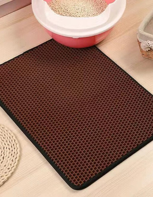 Load image into Gallery viewer, Cat Litter Mat with Gift Double Layer Waterproof Pet Litter Box Mat Non-Slip Sand Cat Pad Washable Bed Mat Clean Pad Products
