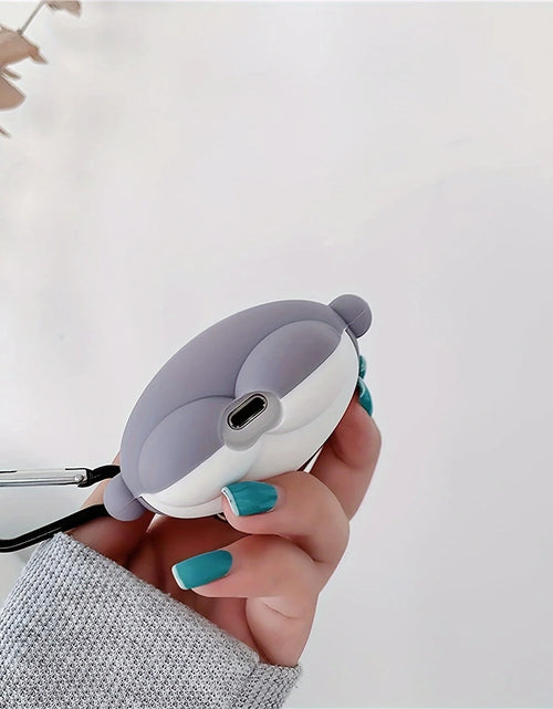 Load image into Gallery viewer, 3D Cute Cartoon Shark Shape Soft Silicone Wireless Earphone Case for Airpods 1/2/3/Pro
