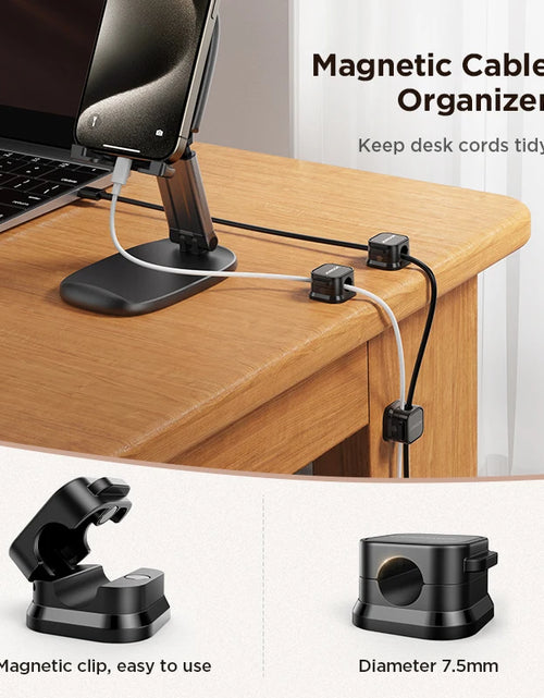 Load image into Gallery viewer, Magnetic Cable Clips Cable Smooth Adjustable Cord Holder under Desk Cable Management Wire Keeper Cable Organizer Holder
