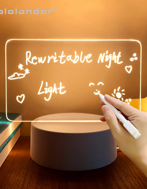 Load image into Gallery viewer, Note Board Creative Led Night Light USB Message Board Holiday Light with Pen Gifts for Children Girlfriend Decoration Night Lamp
