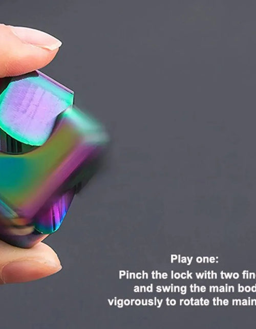 Load image into Gallery viewer, Metal Cube Fingertip Spinner Decompression Spinning Tops Anti-Anxiety Toys Hand Fidget Spinner Vent Toys Flipo Flip for Children
