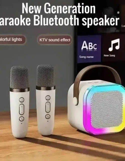 Load image into Gallery viewer, K12 Karaoke Machine Portable Bluetooth 5.3 PA Speaker System with 1-2 Wireless Microphones Home Family Singing Children&#39;S Gifts
