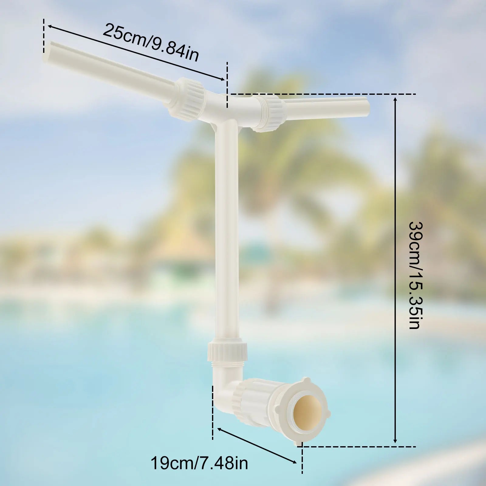 Dual Spray Water Fountain for Swimming Pool Adjustable Waterfall Pool Sprinkler Creative Swimming Pool Sprayer Fountain