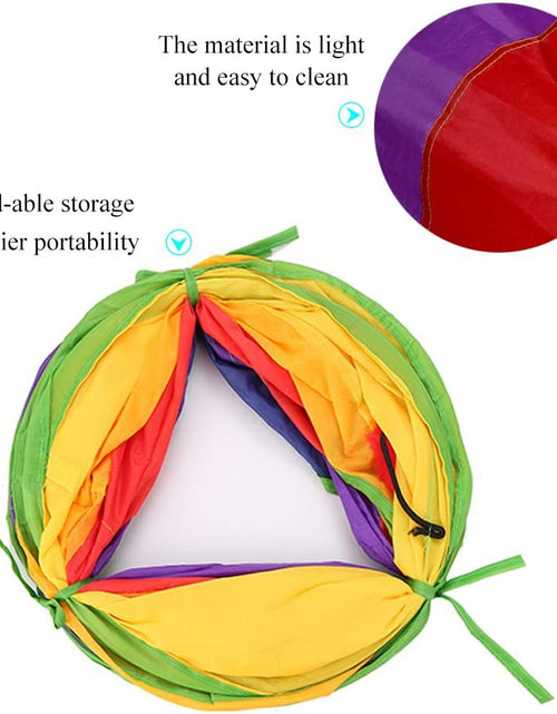 Load image into Gallery viewer, Cat Tunnel, Cat Tubes for Indoor Cats Collapsible Cat Play Toy for Puzzle Exercising Hiding Training and Running with a Red Fun Ball and 2 Holes (25&amp;120Cm) (Colorful)
