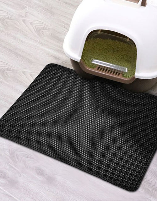 Load image into Gallery viewer, Cat Litter Mat with Gift Double Layer Waterproof Pet Litter Box Mat Non-Slip Sand Cat Pad Washable Bed Mat Clean Pad Products
