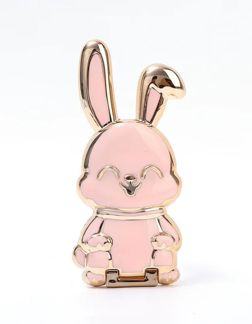 Load image into Gallery viewer, Universal Finger Ring Phone Holder Desktop Ultra-Thin Cartoon Rabbit Phone Stand Foldable Buckle Adhesive Pull Rod Support Frame
