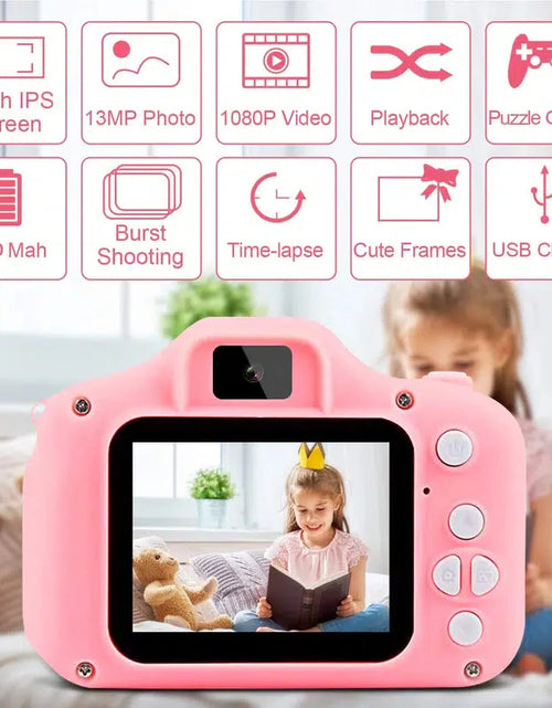 Load image into Gallery viewer, Super Cute Children Camera Kids Educational Toy Children Baby Birthday Digital Camera 1080P Video Camera with Free Gift for Girl
