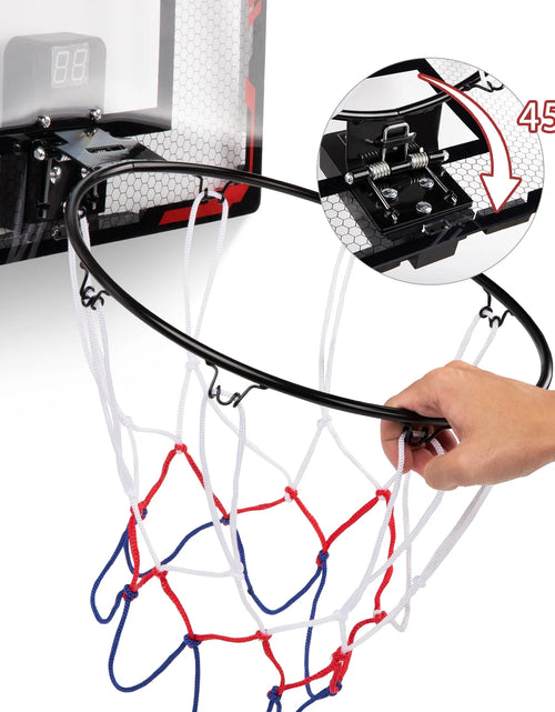 Load image into Gallery viewer, Basketball Hoop Indoor, LED Light Mini Basketball Hoops with 2 Balls &amp; Electronic Scoreboard, over the Door Basketball Hoop, Basketball Accessories for 5 6 7 8 9 10 11 12 Year Old Kids Teen Adults
