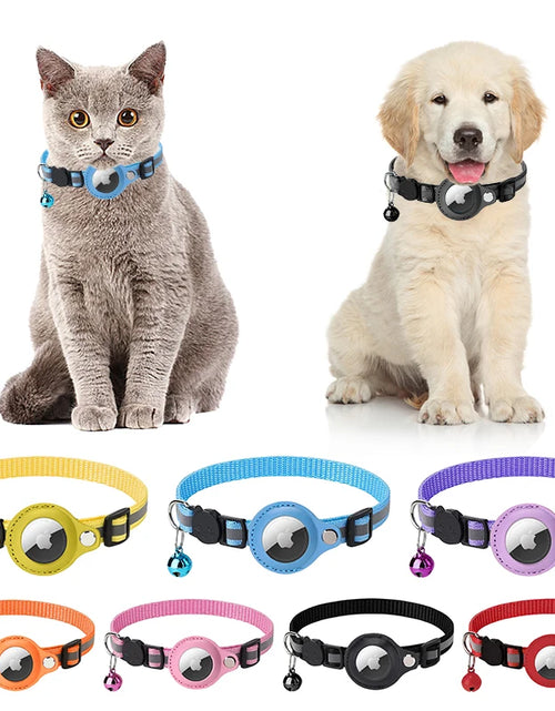 Load image into Gallery viewer, Anti-Lost Pet Cat Collar for the Apple Airtag Protective Tracker anti Lost Positioning Collar Waterproof Reflective Pet Collars
