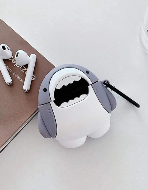 Load image into Gallery viewer, 3D Cute Cartoon Shark Shape Soft Silicone Wireless Earphone Case for Airpods 1/2/3/Pro
