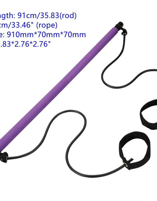 Load image into Gallery viewer, New Fitness Yoga Pilates Bar Stick Crossfit Resistance Bands Trainer Yoga Pull Rods Pull Rope Portable Home Gym Body Workout
