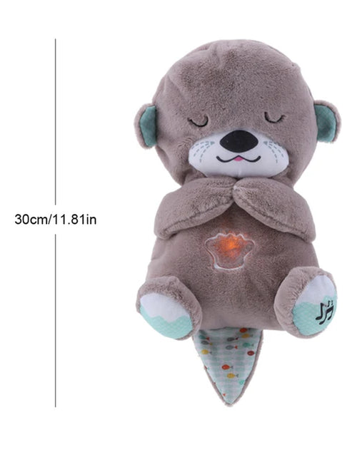 Load image into Gallery viewer, Breathing Otter Baby Sleep and Playmate Otter Musical Stuffed Plush Toy Baby Kids Soothing Music Sleep Sound and Light Doll Toys
