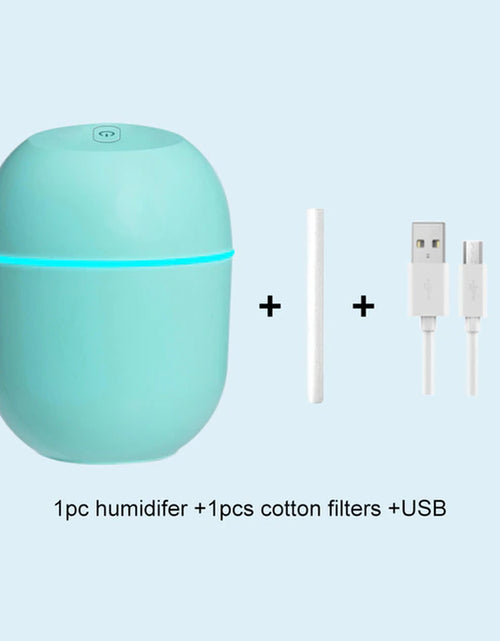 Load image into Gallery viewer, Portable USB Ultrasonic Air Humidifier Essential Oil Diffuser Car Purifier Aroma Anion Mist Maker with LED Lamp Romantic Light
