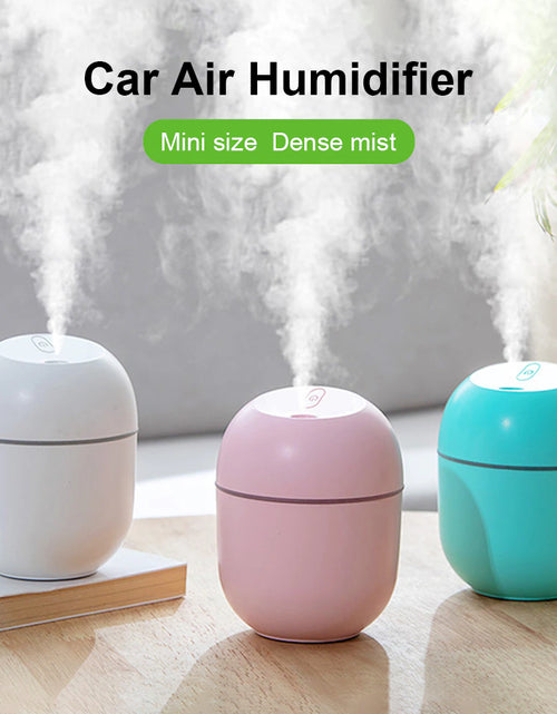 Load image into Gallery viewer, Portable USB Ultrasonic Air Humidifier Essential Oil Diffuser Car Purifier Aroma Anion Mist Maker with LED Lamp Romantic Light
