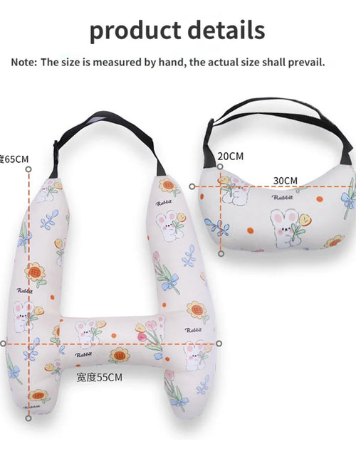 Load image into Gallery viewer, Car Seat Safety Neck Pillow Cute Kid and Adult Car Sleeping Neck Head Support H-Shape Travel Pillow Cushion Child Women Tools
