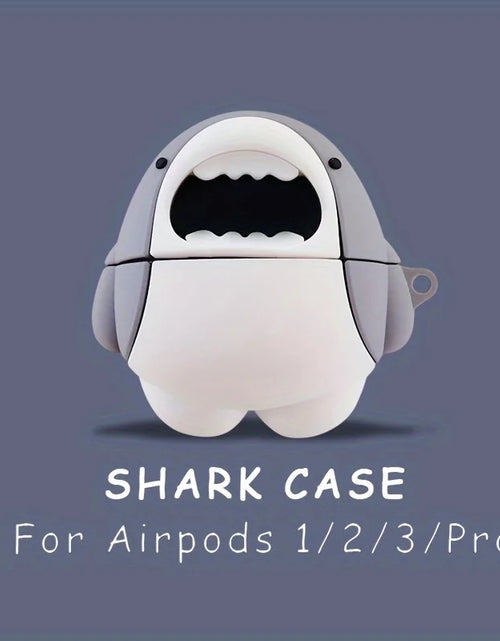 Load image into Gallery viewer, 3D Cute Cartoon Shark Shape Soft Silicone Wireless Earphone Case for Airpods 1/2/3/Pro
