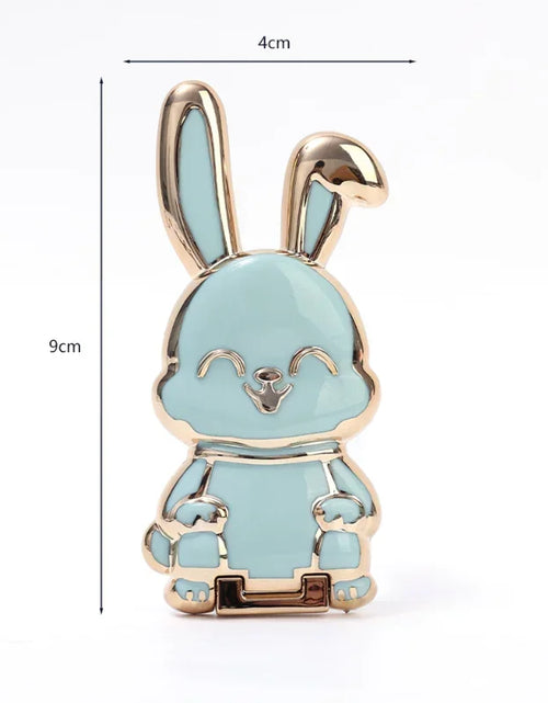 Load image into Gallery viewer, Universal Finger Ring Phone Holder Desktop Ultra-Thin Cartoon Rabbit Phone Stand Foldable Buckle Adhesive Pull Rod Support Frame
