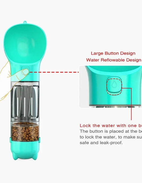 Load image into Gallery viewer, Portable Cat and Dog Water Bottle, Food Feeder, Drinking Fountain, 3 in 1 Poop Dispenser, Leak Proof,
