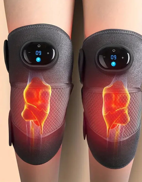 Load image into Gallery viewer, Vibration Heated Knee Massager Shoulder Brace 3-In-1 Heated Knee Elbow Shoulder Brace Wrap 3 Adjustable Vibrations Heating Modes
