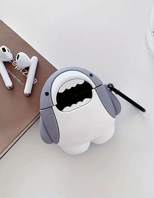 Load image into Gallery viewer, 3D Cute Cartoon Shark Shape Soft Silicone Wireless Earphone Case for Airpods 1/2/3/Pro
