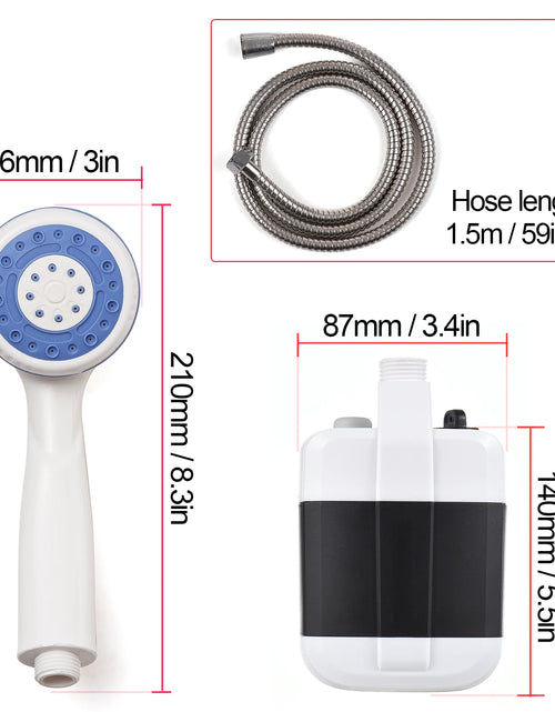 Load image into Gallery viewer, Portable Camping Shower Outdoor USB Rechargeable Electric Shower Pump for Camping Car Washing Gardening Pet Cleaning
