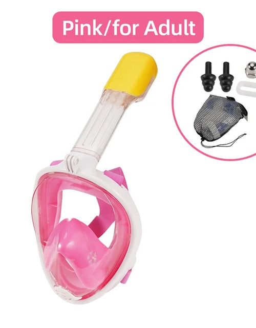 Load image into Gallery viewer, Full Face Snorkel Mask Snorkeling Swimming Diving Mask Wide View Anti-Fog Anti-Leak Safe Breathing System for Adult Kids Gift
