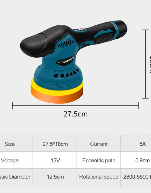 Load image into Gallery viewer, 12V Wireless Car Polisher 2800-5500Rpm Cordless Car Polishing Machine Electric Polishing Wax Tool Noiseless 8 Variable Speeds
