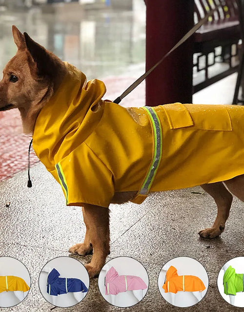 Load image into Gallery viewer, Pet Poncho Dog Raincoats Reflective Small Large Dogs Rain Coat Waterproof Jacket S-5XL Fashion Outdoor Breathable Puppy Clothes
