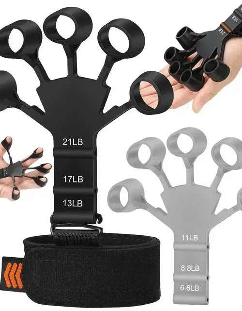 Load image into Gallery viewer, Silicone Grip Training and Exercise Finger Exercise Stretcher Hand Strengthener Arthritis Grip Trainer Hand Brush Expander Grips
