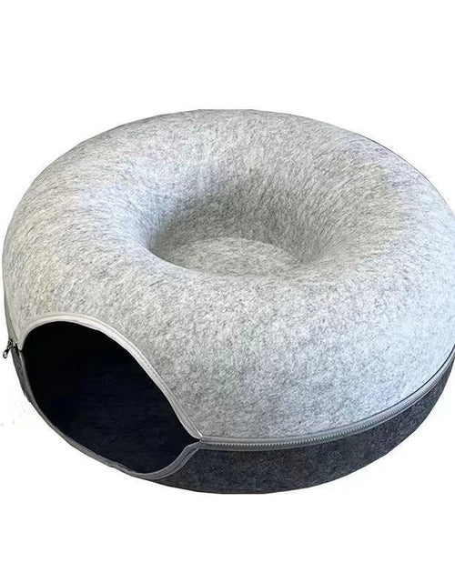 Load image into Gallery viewer, Donut Pet Cat Tunnel Interactive Play Toy Cat Bed Dual Use Ferrets Rabbit Bed Tunnels Indoor Toys Cats House Kitten Training Toy
