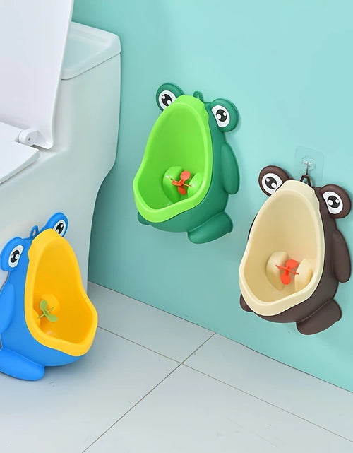 Load image into Gallery viewer, Cute Frog Potty Training Urinal Boy with Fun Aiming Target, Toilet Urinal Trainer, Children Stand Vertical Pee Infant Toddler
