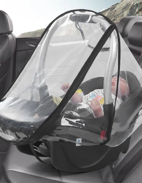 Load image into Gallery viewer, Baby Safety Seat Rain Cover Transparent EVA Baby Out Stroller Baby Carriage Rain Cover Dust Cover Rain Cover
