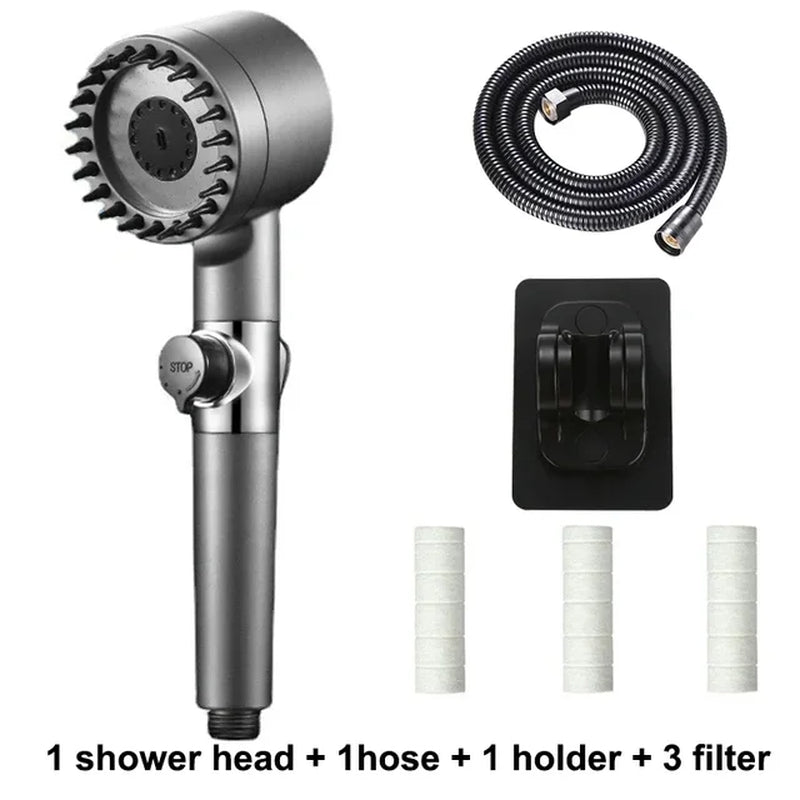 3 Modes Shower Head High Pressure Showerhead Portable Filter Rainfall Faucet Tap Bathroom Bath Home Innovative Accessories