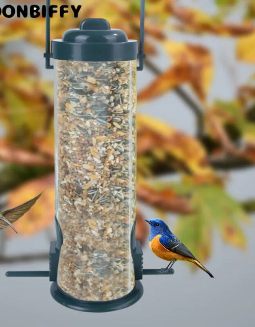 Load image into Gallery viewer, Pet Bird Feeder Pet Food Dispenser Outdoor Hanging Multiple Holes Bird Feeder Flying Animal Automatic Feeders Foot Feeding Tools
